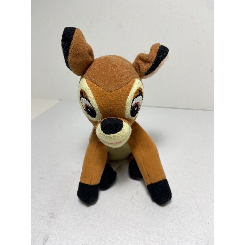 The Disney Store Bambi Deer Fawn 6 Inch  Bean Bag Plush Stuffed Animal Toy